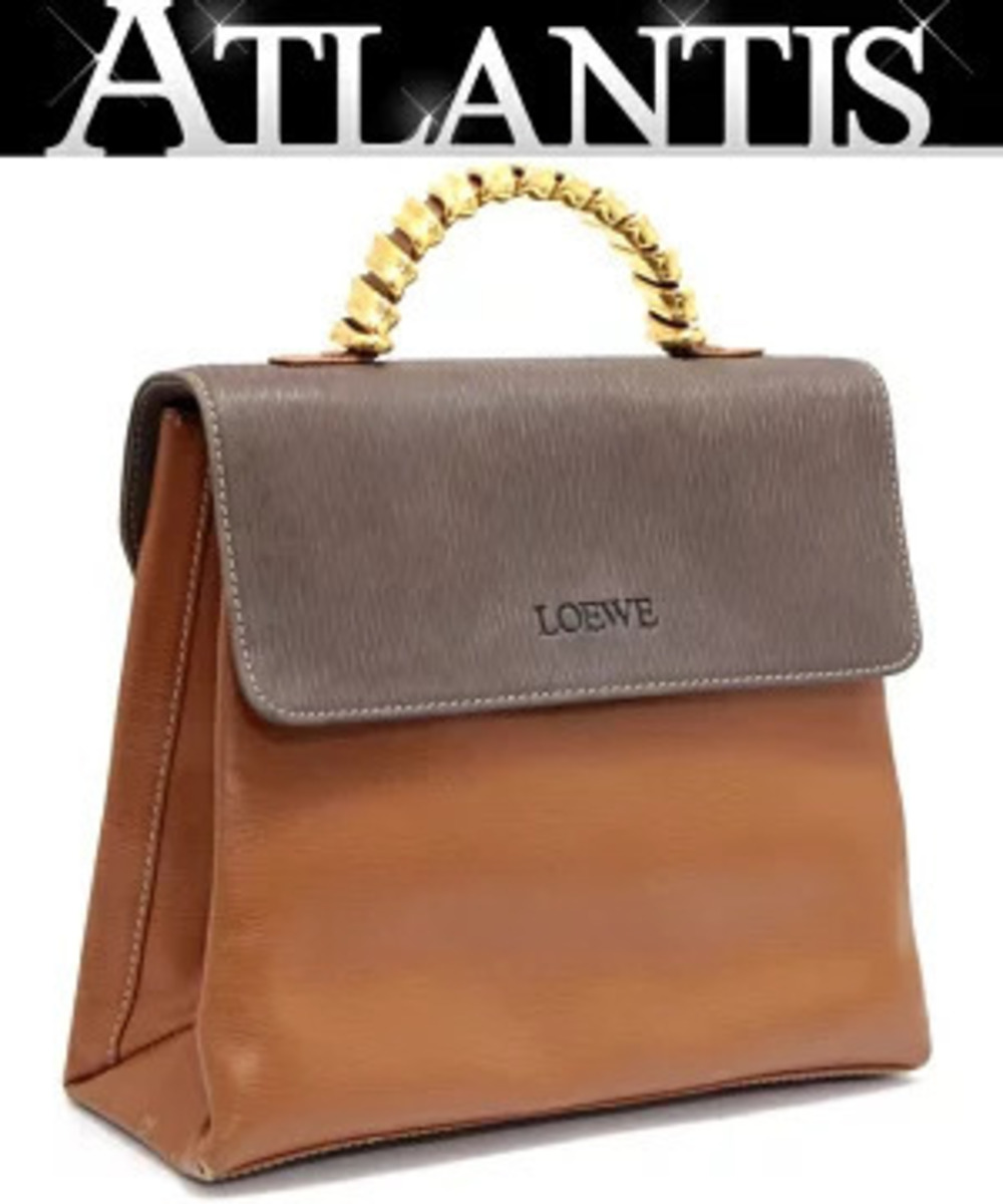 Loewe Velzquez Handbag Leather Brown
